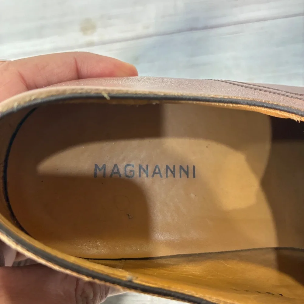 Magnanni Apron Toe Derby‎ Shoes Mens 10 Brown Leather Spain